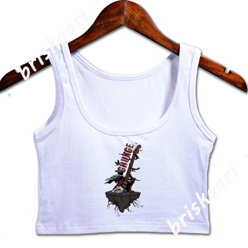 

Для фотосъемки в стиле гранж с изображением ворона гитара Музыка Undead укороченный топ Для женщин надписями милый смешной Топ вечерние Демис...