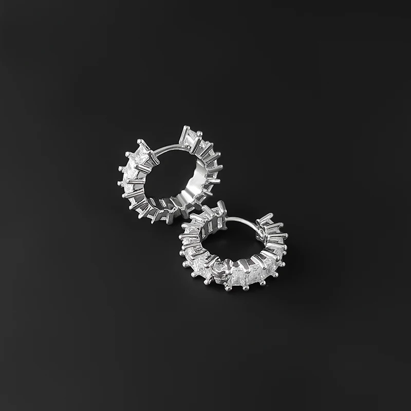 

S925 Sterling Silver Eclat Earrings Simple Temperament Small Earrings Exquisite Fashion New Luxury Brand Monaco Jewelry