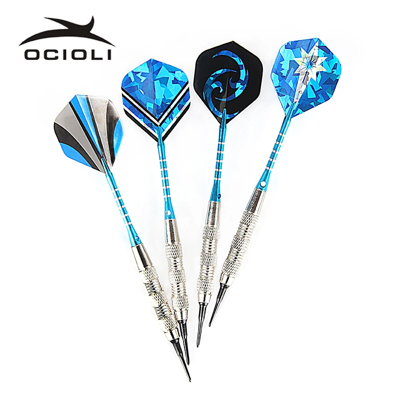 

18g 12pcs Professional Steel Tip Darts Safe Dart with Soft Tip Indoor Sport Darts with 120 Tips 16pcs Flights for Christams Gift