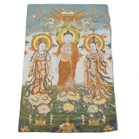 china old tibet silk thangka like hanging painting fengshui guanyin bodhisattva buddha statue