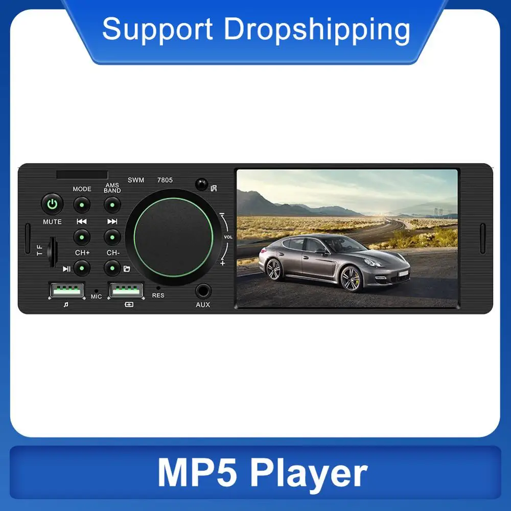 Автомагнитола 4 1 дюйма TFT Din аудио стерео FM-радио Bluetooth мультимедийный mp5-плеер