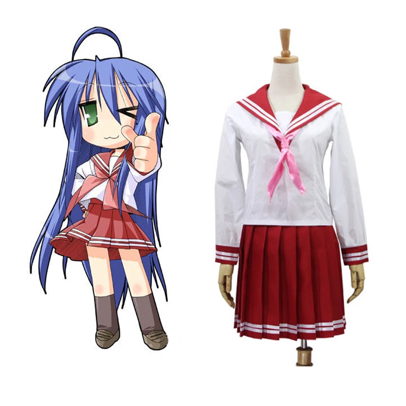 Аниме Счастливая звезда Косплей костюмы Izumi Konata Hiiragi Kagami Tsukasa Takara Miyuki Костюм