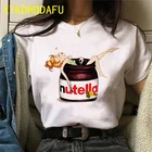 Футболка Nutella женская, модная новинка, летняя футболка с мультипликационным рисунком, Винтажная футболка в стиле Harajuk 90-х, Ullzang Graphic, Повседневная футболка для женщин