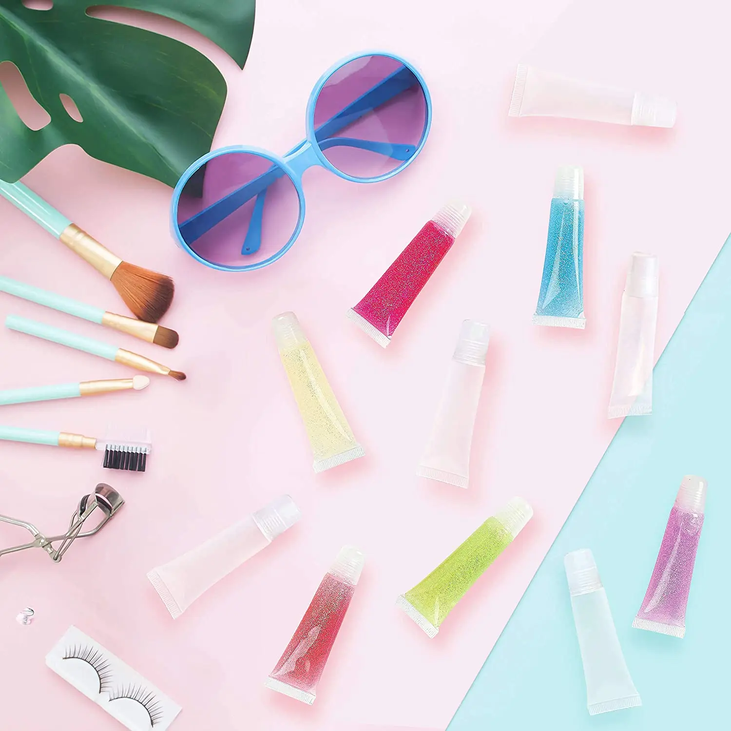 Набор из 50 тюбиков для блеска губ 40 шт. 15 мл Пустые контейнеры и 10 с палочками 5