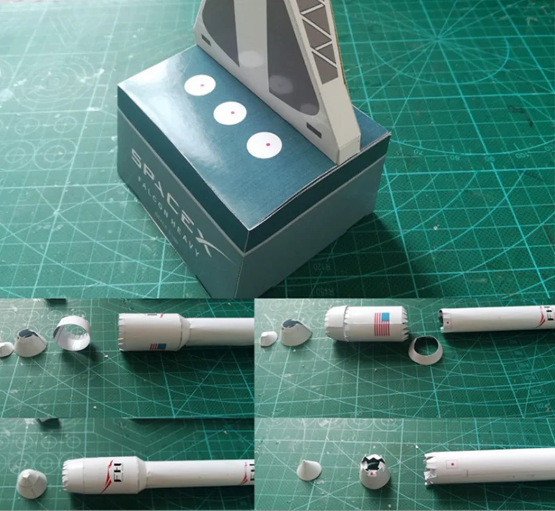 Новинка 3D 42 см 1:160 SpaceX Falcon сверхпрочная Бумажная модель-пазл ручной работы сделай