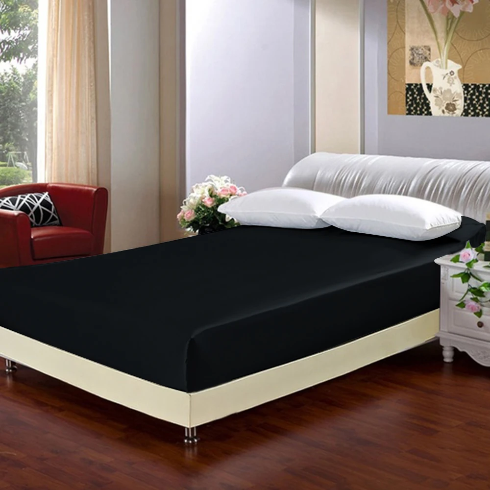 Шелковый чехол для кровати защитный матрас эластичный однотонный дышащий мягкий