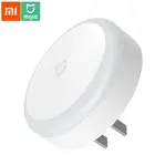 Светодиодный ночник Xiaomi Mijia с датчиком освещения, ночник для дома, спальни, освещения коридора, AC 220 В, адаптер, прикроватная лампа для детской комнаты, подарок Mi