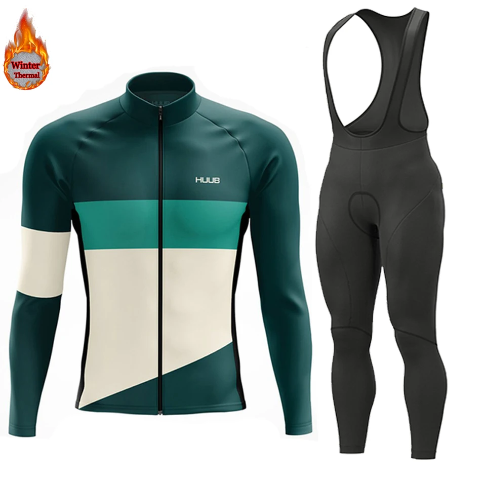

Новинка HUUB велосипедная команда с длинным рукавом Maillot Ciclismo мужская велосипедная Джерси Зимняя Термальная флисовая велосипедная Одежда на...