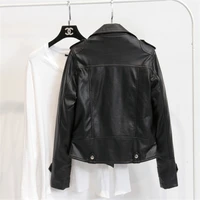 2021 spring autumn new casual pu leather jackets women vintage zipper chic womens jacket fashionable faux leather ladies coats