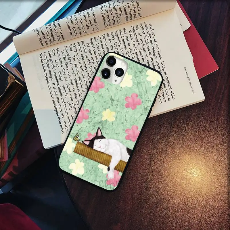 

Animal flower dog cat cute Phone Cases for iPhone 11 12 pro XS MAX 8 7 6 6S Plus X 5S SE 2020 XR Soft silicone