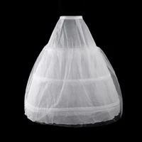 fantastic 2 layers mesh 3 hoops white wedding gridal gown dress petticoat elastic waistband drawstring a line underskirt