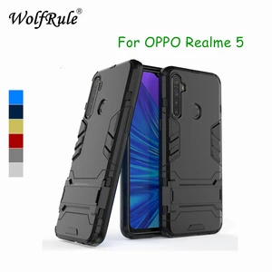 anti knock case realme 5 cover soft rubber plastic case for oppo realme 5 phone case holder stand funda realme 5 coque 6 5 free global shipping