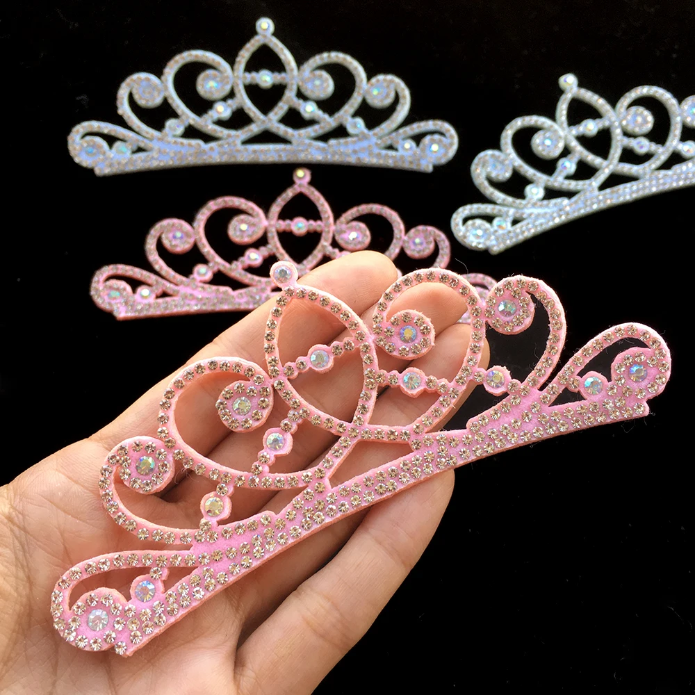 10 шт. стразы корона ткань аппликация для рукоделия/свадьбы/украшения одежды патч