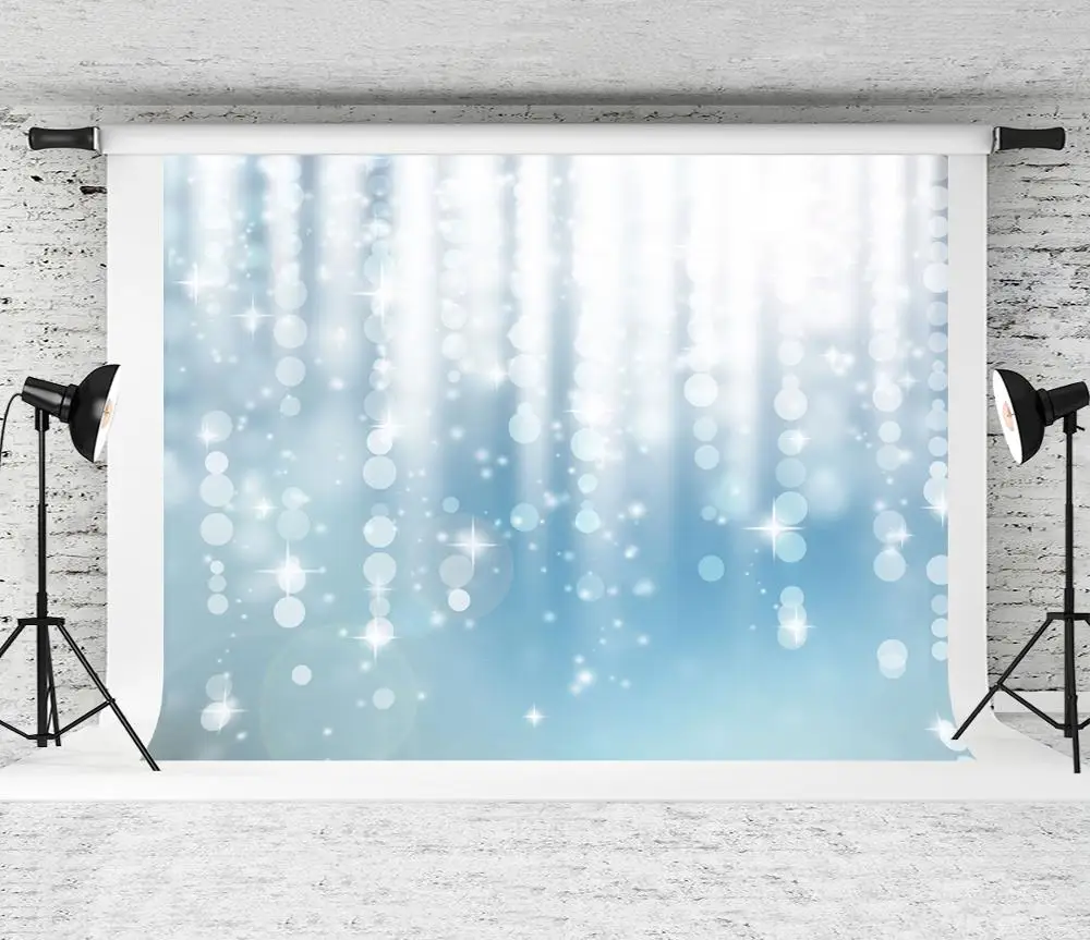 Виниловый фон для фотосъемки с изображением сияющего неба голубого круга