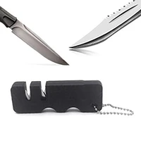 mini 2 stages knife sharpener professional outdoor portable whetstone camping pocket knife sharpening kitchen tools