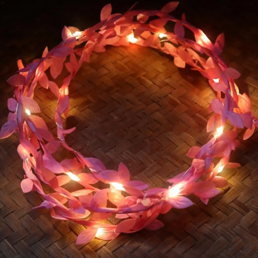 Новинка 2 м 5 гирлянда в виде листьев праздничная лампа AA батарея работает медный