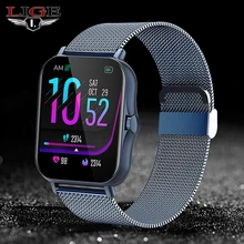 LIGE New Smart Watch Men Women Bluetooth Fitness Tracker Sport Watches Heart Rate Monitor Weather Sm