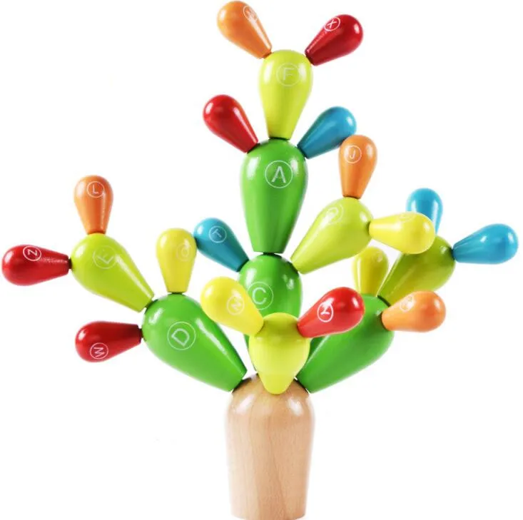 Сборная деревянная игрушка-кактус Детский обучающий материал Монтессори