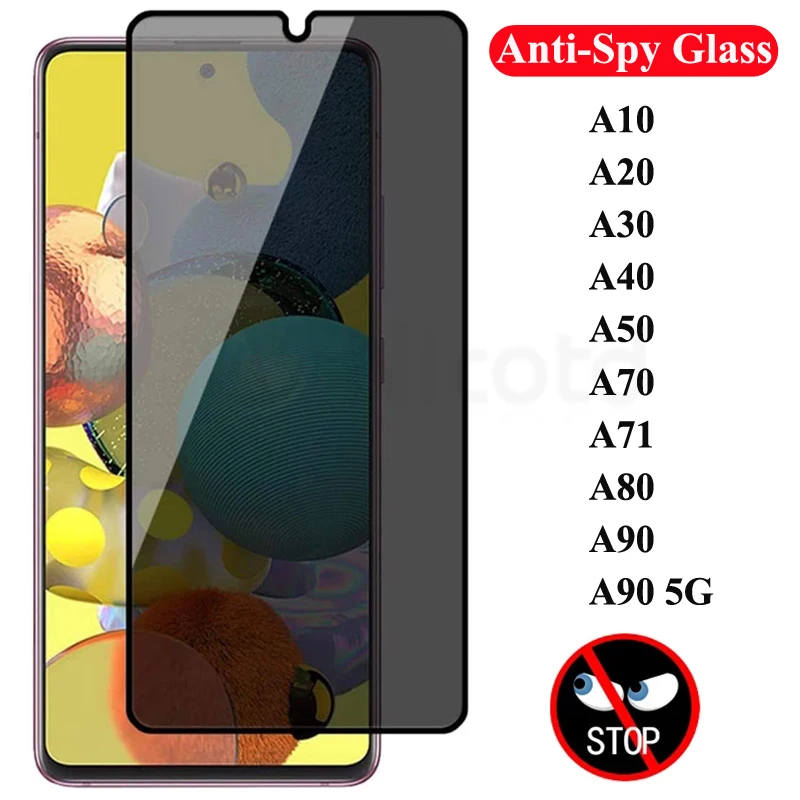 

9H Privacy Tempered Glass For Samsung Galaxy A30 A20 A10 Anti-Spy Screen Protector For Samsung Galaxy A40 A50 A70 A71 A80 A90 5G