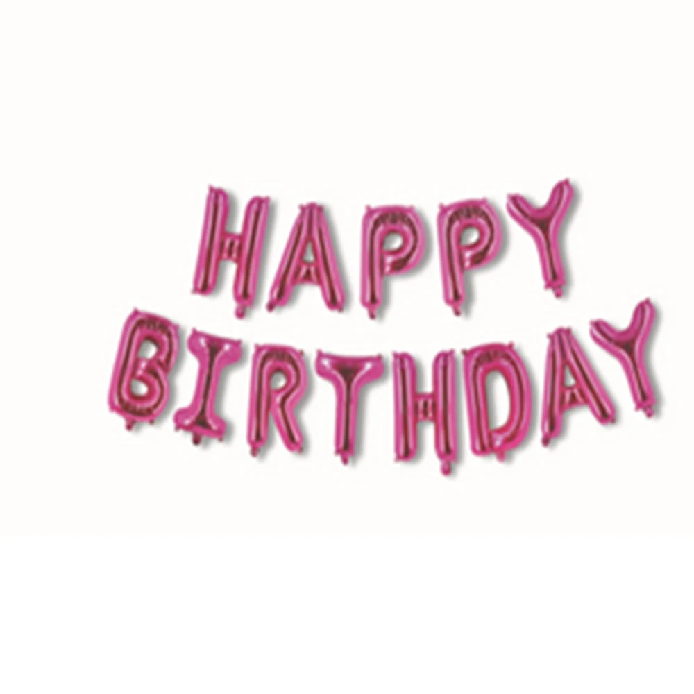 

16 Inch Alphabet Happy Birthday Decoration Set Party Atmosphere Festive Aluminum Balloon Supplies