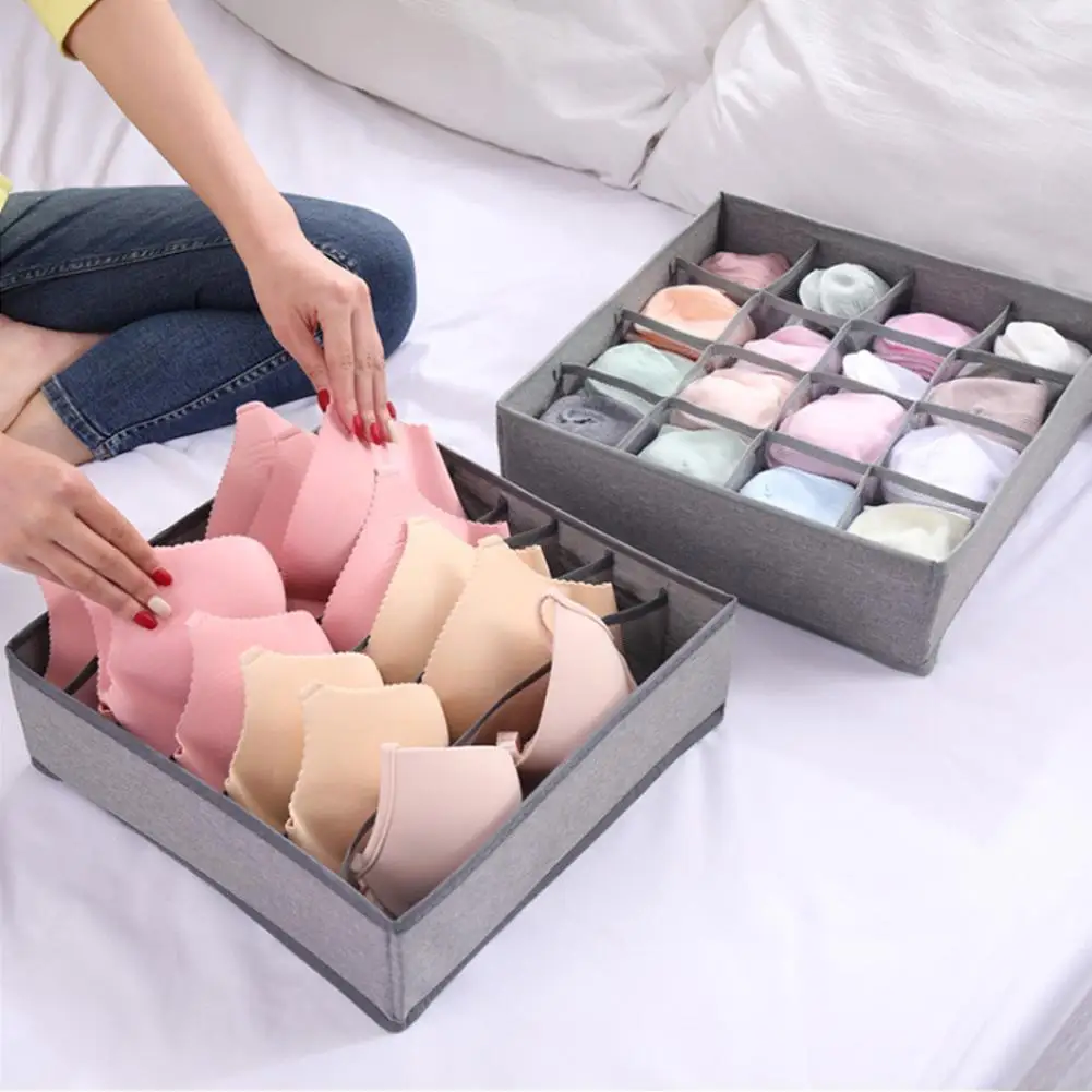 

Foldable Underwear Bra Organizer Storage Box Drawer Closet Organizers Divider Boxes For Underwear Scarves Socks Bra