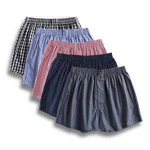 Image for Simple plaid Summer sexy shorts men sleep bottoms  