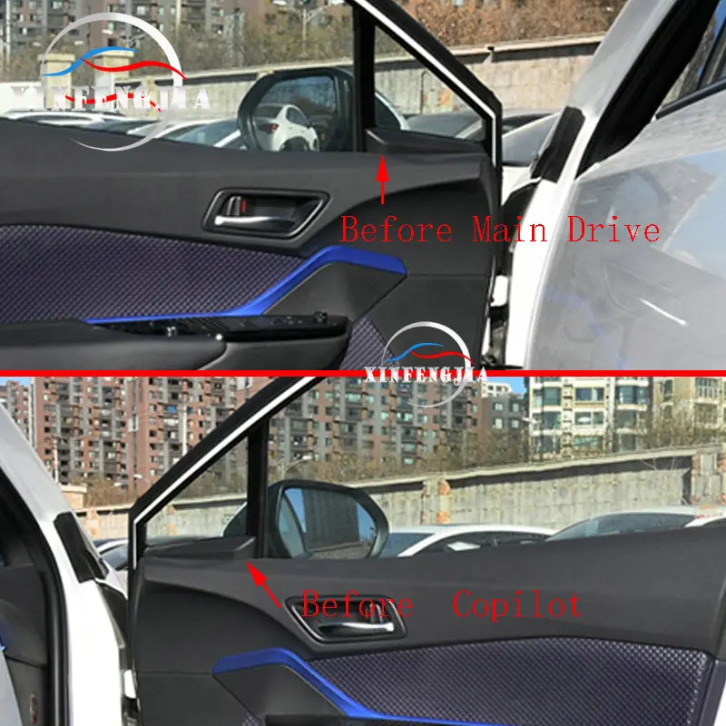 Для Toyota CHR C-HR 18-19 синяя Передняя Автомобильная дверь окно A-стойка декоративная