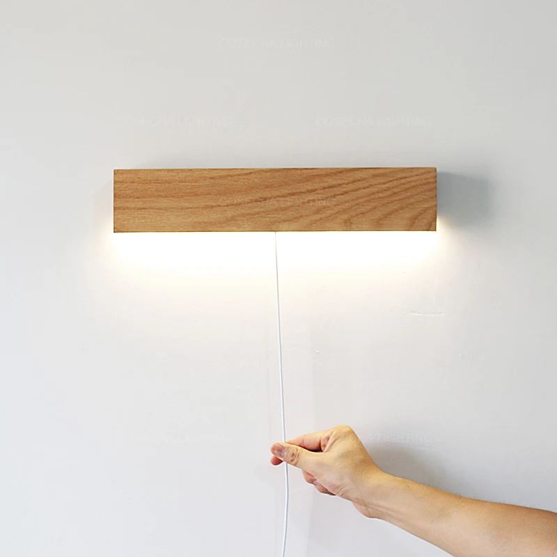 Скандинавские деревянные настенные бра светодиодный настенный светильник для