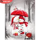HUACAN полноразмернаякруглая 5d алмазная живопись снеговик DIY Рождественская Алмазная вышивка подарок рукоделие домашний декор