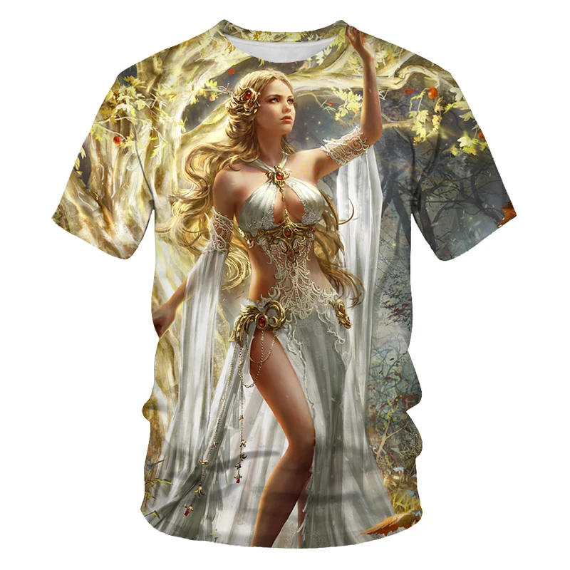 

Beauty clothing men's t-shirt 3d printing character graphic T-shirt round neck short-sleeved oversized T-shirt all-match hip-hop