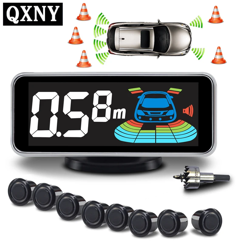 Парктроник 8 сенсоров парковочный датчик автомобильный радар заднего хода