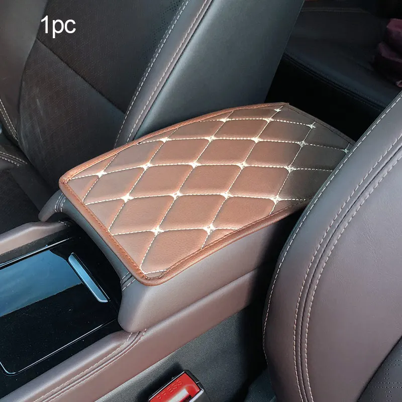 Автомобильная накладка на подлокотник Авто подлокотники коврики Подушка Накладка для Nissan Altima 370Z Xmotion X-Trail Qashqai NISS LIVINA MARCH X-TRAIL - Название цвета: Коричневый
