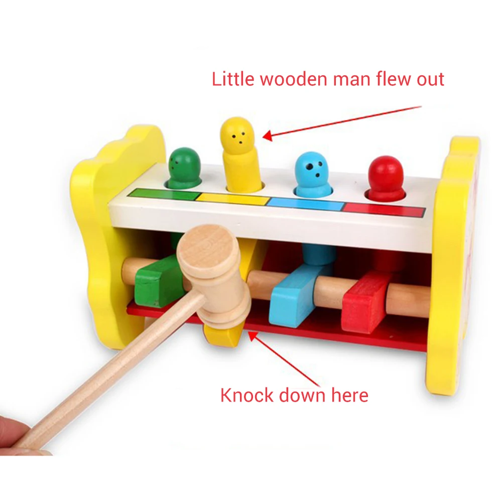 Детский деревянный игрушечный молоток в виде кролика|Монтессори| |