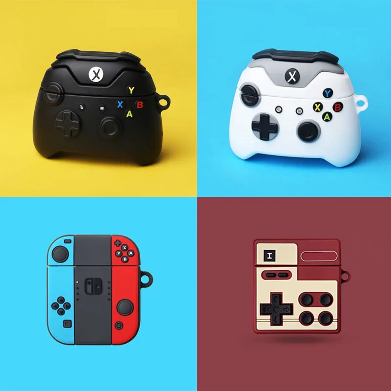 

Retro Game Console Earphone Bag Soft Case for Airpods Case 1 2 Pro Silicone Cover for Apple Case Wireless Charging Cover Cartoon