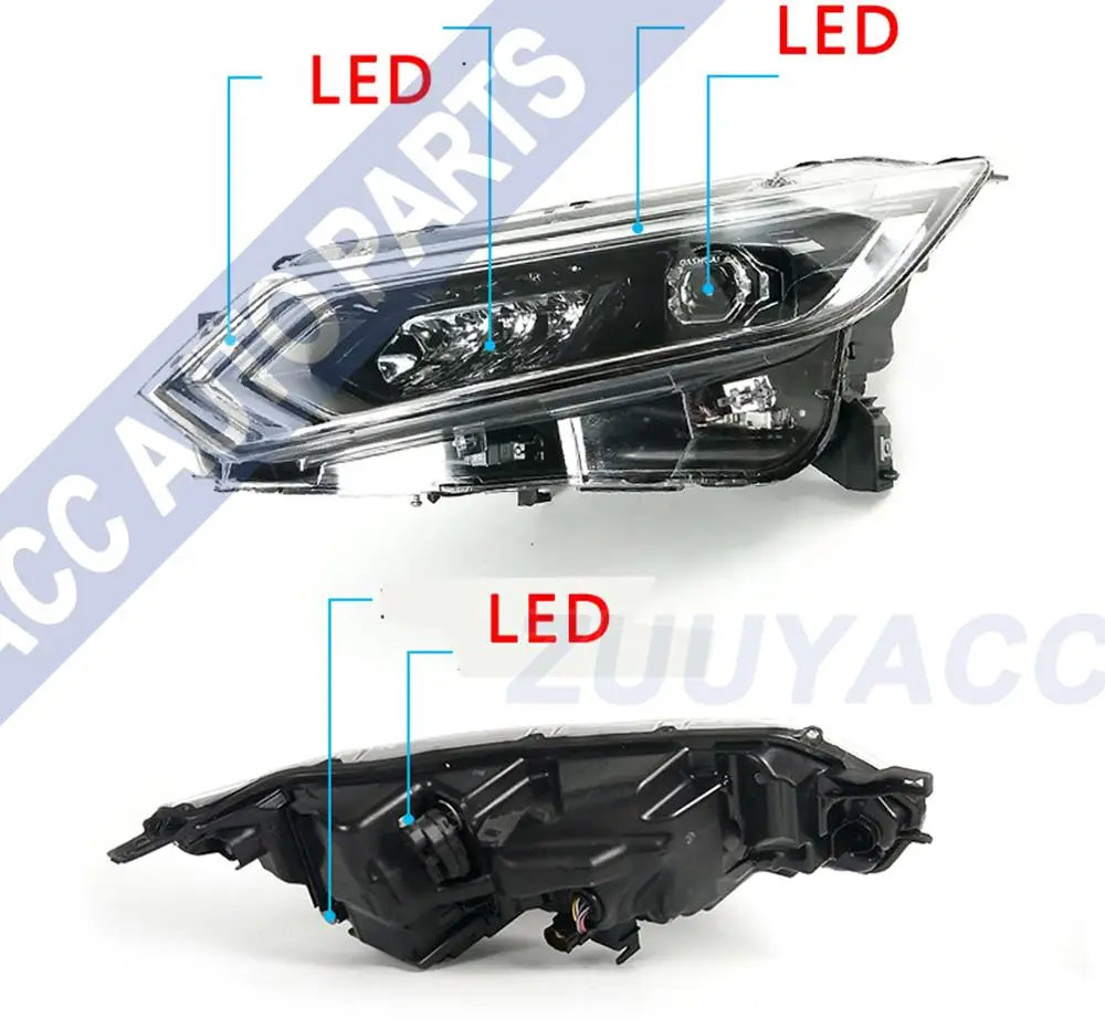 OEM пары верхних светодиодных фар премиум класса для Nissan Qashqai MK2 J11 2019 Rogue Sport 2020 |Фара