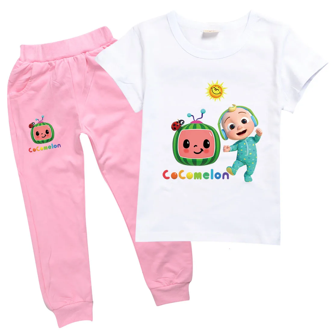 

2021 New Style Kid T-shirt Cocomelon Impostor Graphic Printed Girls Boys Fashion Children T-shirt Short Sleeve Kids Clothing Set