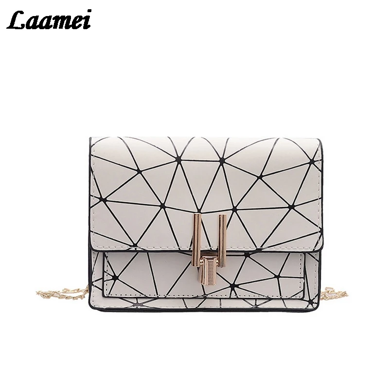 Laamei Women Shoulder Bags 2020 New Korean Version of the Messenger Bag handbag chain wild crack printing shoulder bag | Багаж и сумки