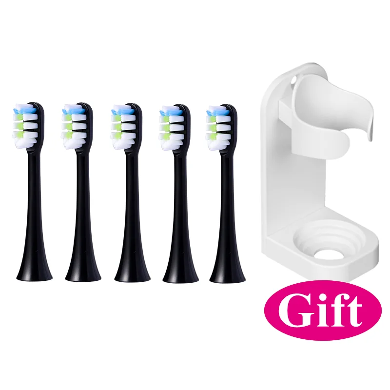 

5 pcs Replacement Toothbrush Heads for Xiaomi Soocas X3/X1/X5 for SOOCAS / Xiaomi Mijia With Wall-Mounted Holder Gift