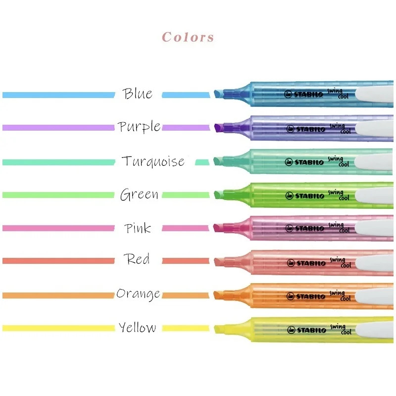 Яркий Цветной стильный маркер-качели STABILO маркер-карандаш карманного размера
