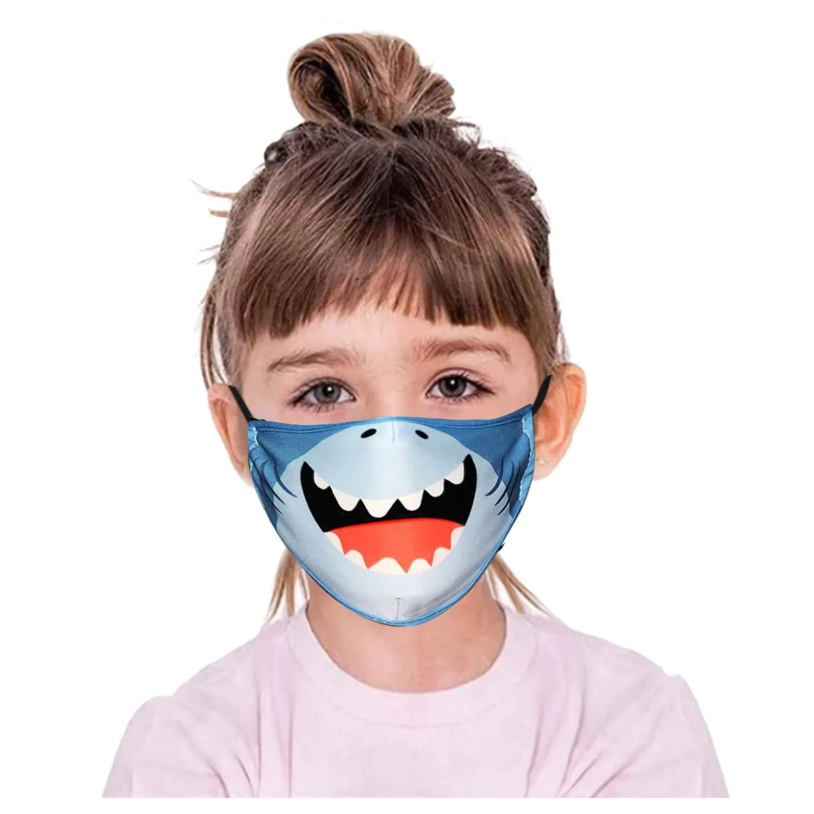 

3pcs Cute Cartoon Printing Masks Combed Kids Mouth Mask Breathable Warm Anti-dust Mask Dustproof Mouth Cover For Outdoor d5
