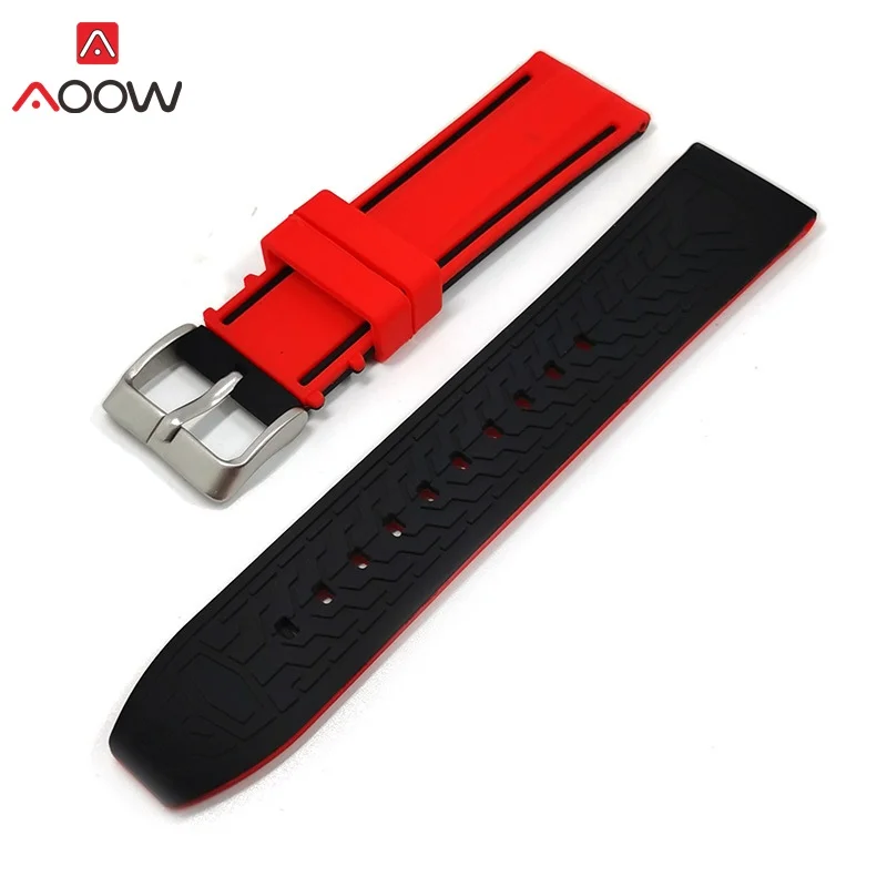 Мягкий силиконовый ремешок для часов 22 мм водонепроницаемый сменный Браслет