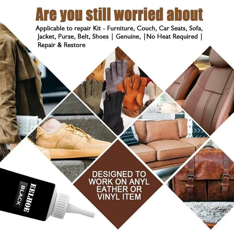 20 мл агент для ремонта кожи автомобильного сиденья черный белый кожаный комплект