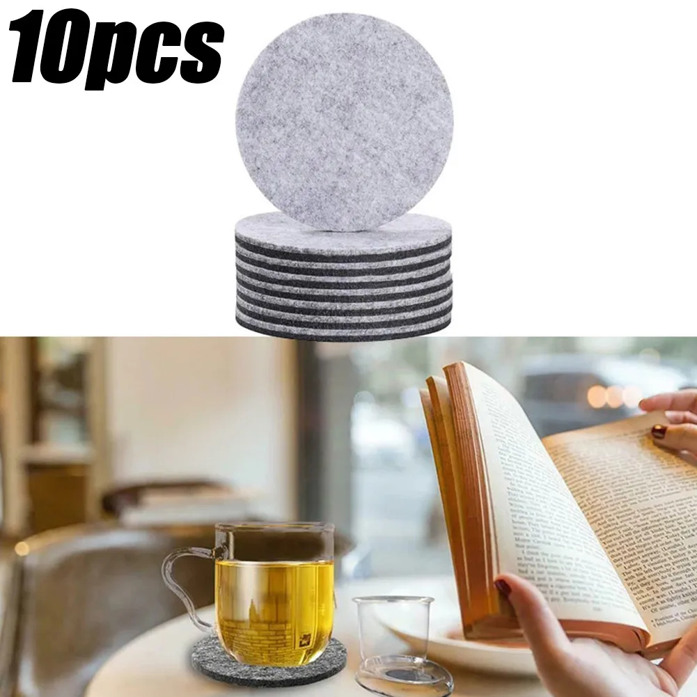 

10-piece Set Of Felt Cup Protection Pad, Cup Anti-friction Pad, Separation Pad, Felt Set Coaster 3.9 Inches