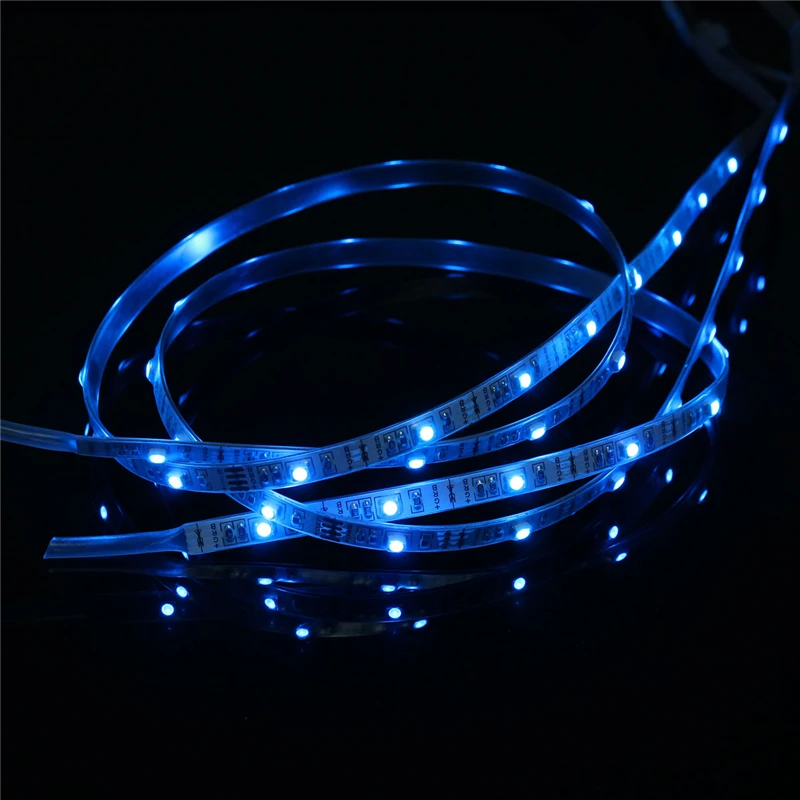 2 шт./лот, 24 RGB Светодиодная лента, светильник с питанием от батареи, 3528 SMD, USB, изменяющая цветную светодиодную ленту для обуви, DIY, светильник, ing, IP67, водонепроницаемый