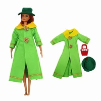 green long coat dress outfit suit sets for barbie bjd fr sd doll clothes role play accessories toys for girl