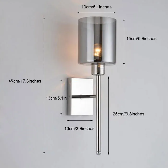 Современная светодиодная комнатная золотисто-серая настенная лампа с