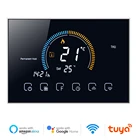 Программируемый термостат с Wi-Fi для умного дома, цифровой смарт-термостат с голосовым управлением через приложение, ЖК-дисплеем и подсветкой для нагрева котла, воды и газа