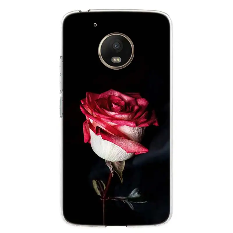 Чехол для телефона с изображением цветов розы лотоса для Motorola Moto G7 G6 G5S G5 E4 Plus G4 E5 Play power EU Подарочный чехол с рисунком