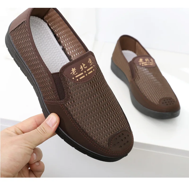 

2020 old Beijing cloth shoes men's summer mesh shoes middle-aged and elderly non-slip breathable casual mesh men's shoes B751