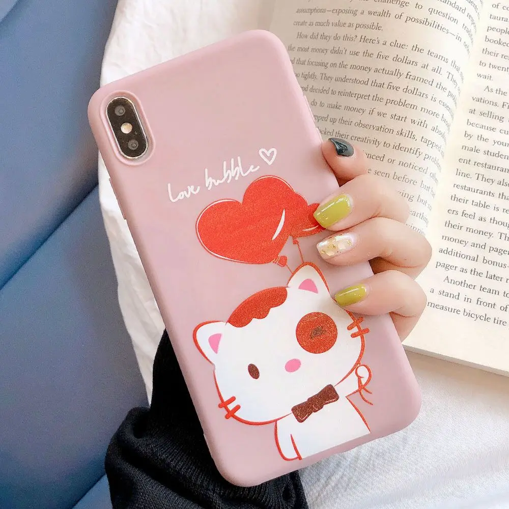 KISSCASE чехол с милым котом для iPhone XS MAX XR 7 8X10 6 Plus 6s Мягкий из ТПУ Funda 8 Coque |